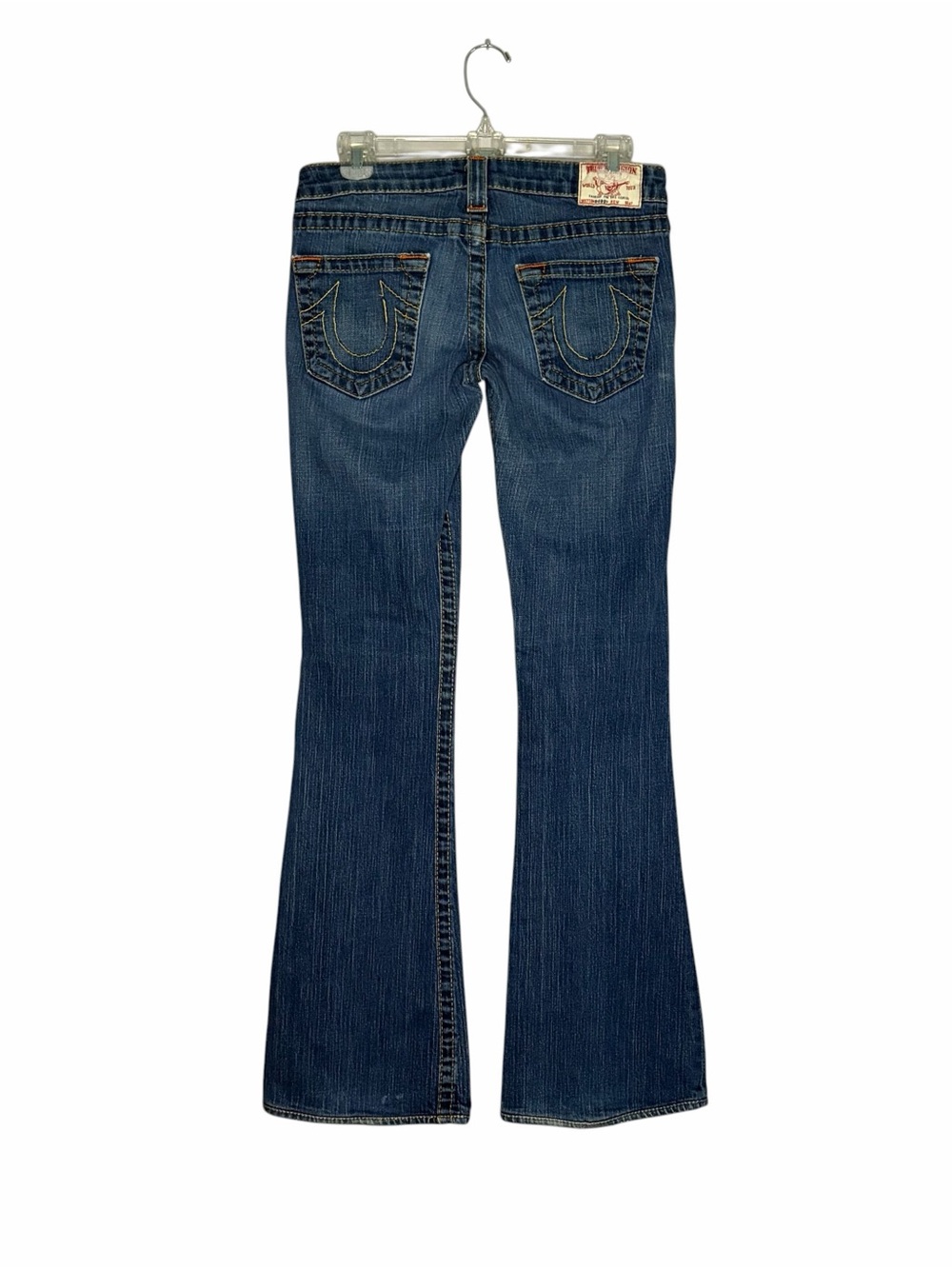 Y2k True Religion Low Rise Flared Women's Jeans with Signature Back Stitching